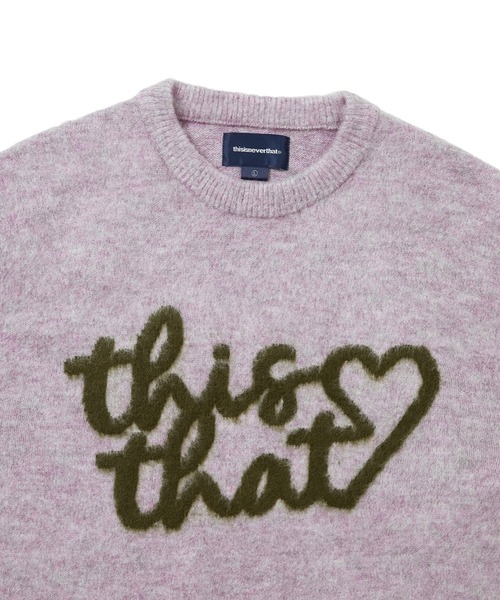 thisisneverthat（ディスイズネバーザット）の「Heart Logo knit Sweater（ニット/セーター・メンズ・マルチ/サンドベージュ/ラベンダー/ダークネイビー・XL/S/M/L）」の9枚目の写真