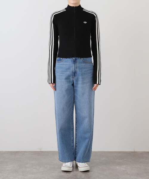 adidas(アディダス)の「adidas / アディダス SLIM KNIT TT(ニット/セーター・レディース・ブラック/レッド・MEDIUM)」の5枚目の写真