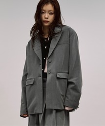 Ezick | back tuck jacket バックタックテーラードジャケット/セットアップ対応(テーラードジャケット)