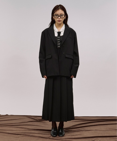 back tuck jacket バックタックテーラードジャケット/セットアップ対応