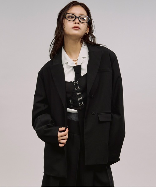 セール】back tuck jacket バックタックテーラードジャケット