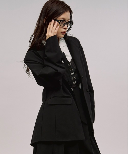 セール】back tuck jacket バックタックテーラードジャケット