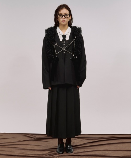 back tuck jacket バックタックテーラードジャケット/セットアップ対応