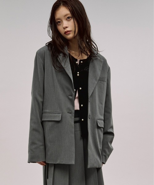 セール】back tuck jacket バックタックテーラードジャケット