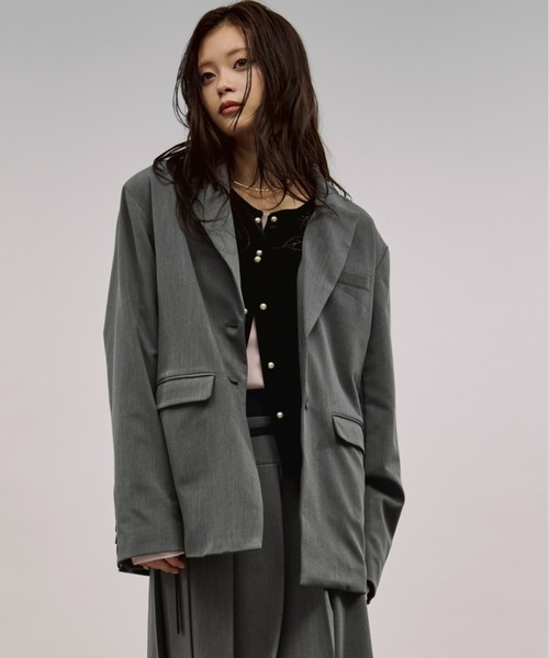 セール】back tuck jacket バックタックテーラードジャケット