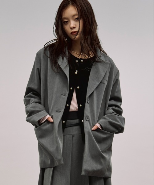 back tuck jacket バックタックテーラードジャケット/セットアップ対応