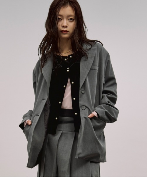 セール】back tuck jacket バックタックテーラードジャケット