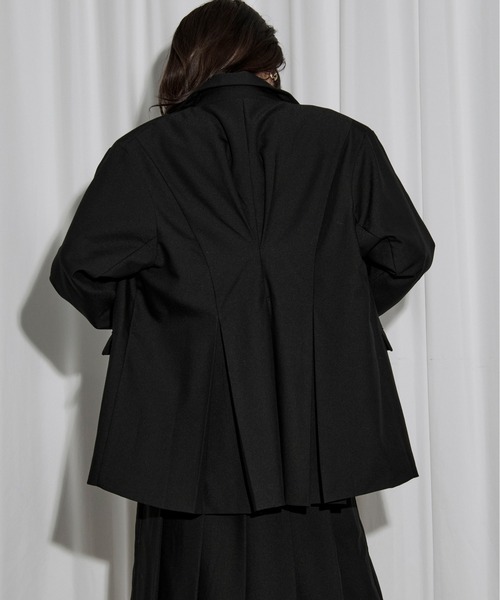 セール】back tuck jacket バックタックテーラードジャケット