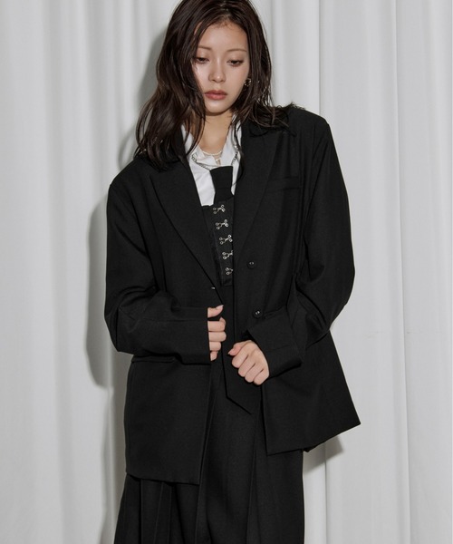 back tuck jacket バックタックテーラードジャケット/セットアップ対応