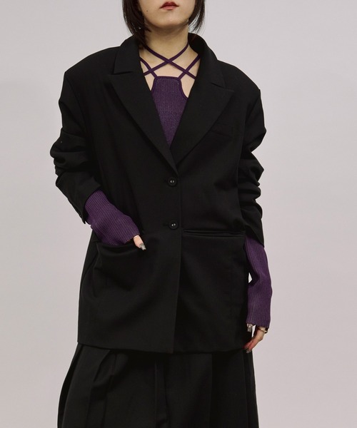 セール】back tuck jacket バックタックテーラードジャケット