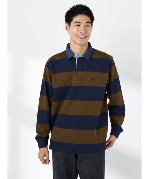 McGREGOR（マックレガー）の「ラガーシャツ（ポロシャツ・メンズ・ネイビー/ワイン・M/L）」の2枚目の写真