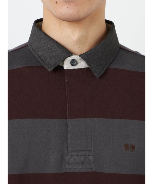 McGREGOR（マックレガー）の「ラガーシャツ（ポロシャツ・メンズ・ネイビー/ワイン・M/L）」の7枚目の写真