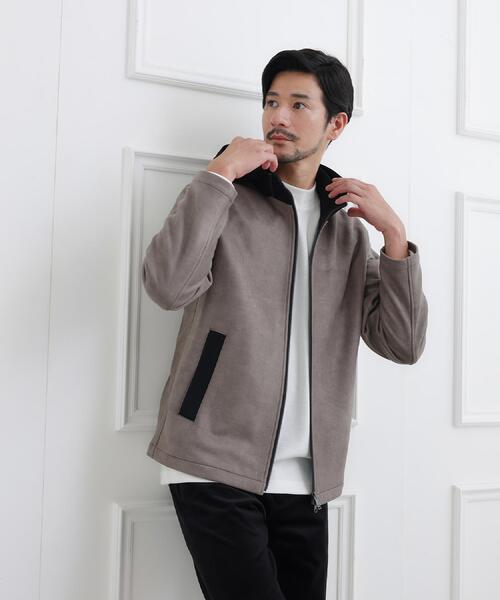 TAKEO KIKUCHI（タケオキクチ）の「【JUST ONE LAYER】ダウンファブリック ジップアップ フード ブルゾン（ブルゾン・メンズ・チャコールグレー/サンドベージュ/ネイビー・01/05/04/02/03）」の4枚目の写真