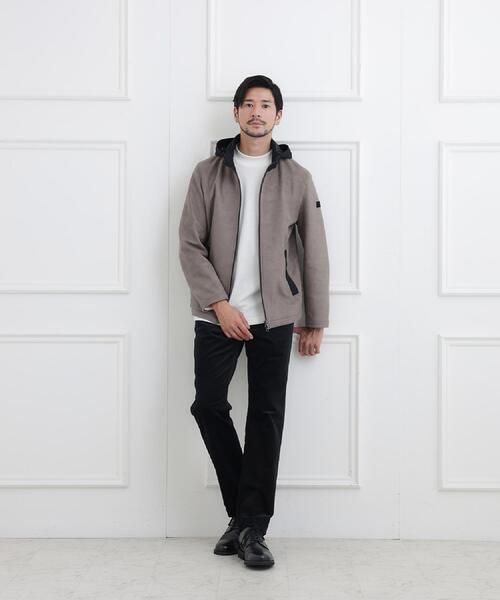 TAKEO KIKUCHI（タケオキクチ）の「【JUST ONE LAYER】ダウンファブリック ジップアップ フード ブルゾン（ブルゾン・メンズ・チャコールグレー/サンドベージュ/ネイビー・01/05/04/02/03）」の5枚目の写真