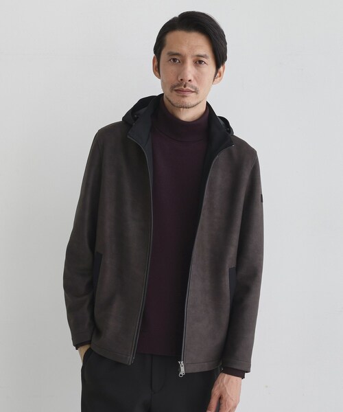 TAKEO KIKUCHI（タケオキクチ）の「【JUST ONE LAYER】ダウンファブリック ジップアップ フード ブルゾン（ブルゾン・メンズ・チャコールグレー/サンドベージュ/ネイビー・01/05/04/02/03）」の7枚目の写真