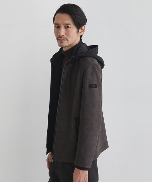 TAKEO KIKUCHI（タケオキクチ）の「【JUST ONE LAYER】ダウンファブリック ジップアップ フード ブルゾン（ブルゾン・メンズ・チャコールグレー/サンドベージュ/ネイビー・01/05/04/02/03）」の8枚目の写真