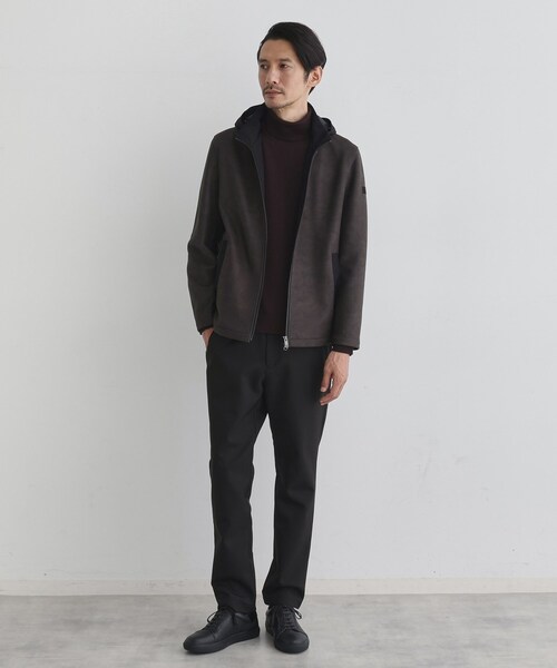 TAKEO KIKUCHI（タケオキクチ）の「【JUST ONE LAYER】ダウンファブリック ジップアップ フード ブルゾン（ブルゾン・メンズ・チャコールグレー/サンドベージュ/ネイビー・01/05/04/02/03）」の12枚目の写真