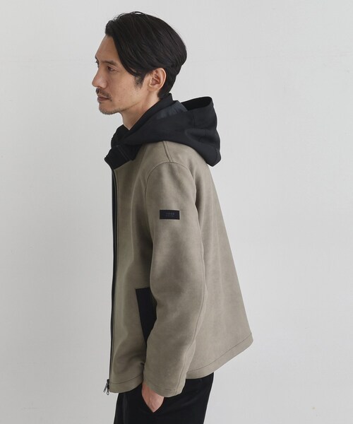 TAKEO KIKUCHI（タケオキクチ）の「【JUST ONE LAYER】ダウンファブリック ジップアップ フード ブルゾン（ブルゾン・メンズ・チャコールグレー/サンドベージュ/ネイビー・01/05/04/02/03）」の16枚目の写真