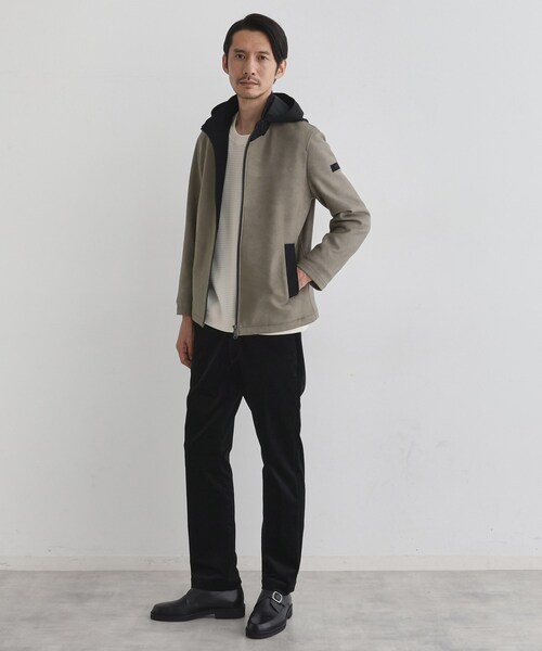 TAKEO KIKUCHI（タケオキクチ）の「【JUST ONE LAYER】ダウンファブリック ジップアップ フード ブルゾン（ブルゾン・メンズ・チャコールグレー/サンドベージュ/ネイビー・01/05/04/02/03）」の17枚目の写真