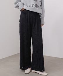 Bou Jeloud（ブージュルード）の「起毛レースワイドパンツ（その他パンツ）」