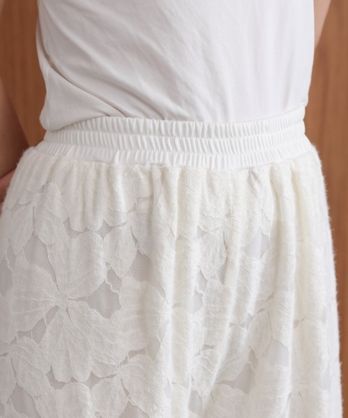 Bou Jeloud(ブージュルード)の「起毛レースワイドパンツ(その他パンツ・レディース・ブラック/オフホワイト・FREE)」の11枚目の写真