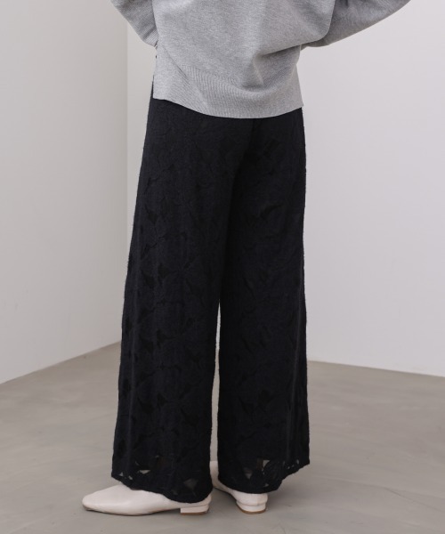 Bou Jeloud(ブージュルード)の「起毛レースワイドパンツ(その他パンツ・レディース・ブラック/オフホワイト・FREE)」の20枚目の写真