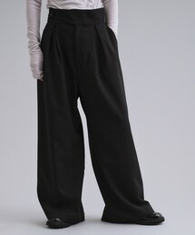 OPAQUE.CLIP（オペークドットクリップ）の「◆【es】ハイウエストタックワイドパンツ【洗濯機洗い可】（その他パンツ・レディース）」