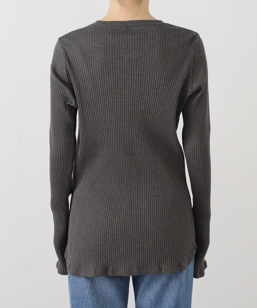 JOURNAL STANDARD LUXE（ジャーナルスタンダード　ラックス）の「テレコ ヘンリーN-プルオーバー（Tシャツ/カットソー・レディース・チャコールグレー/ベージュ・FREE）」の18枚目の写真