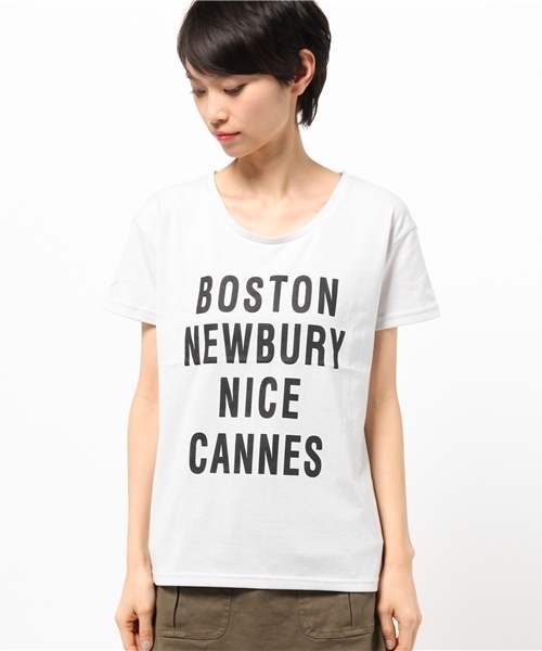 OUTLET（アウトレット）の「【Discoat Parisien】ロゴプリントT（Tシャツ/カットソー・レディース・ライトグレー・MEDIUM）」の2枚目の写真