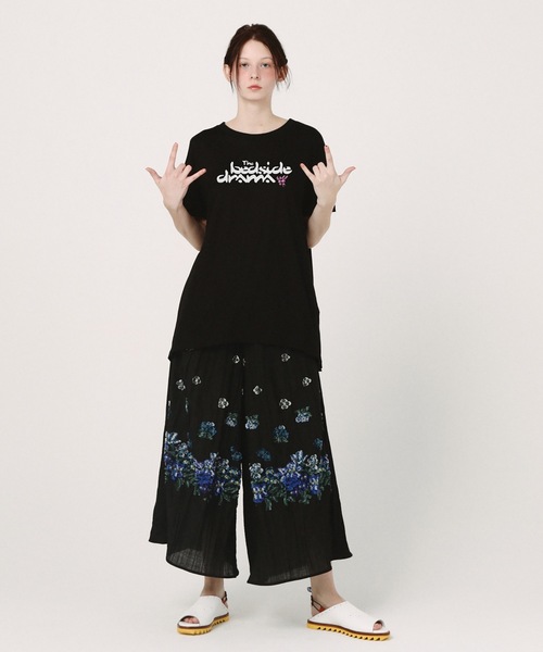 bedsidedrama(ベットサイドドラマ)の「Mosaic Garden Pants(その他パンツ・レディース・ホワイト/ブラック・1)」の4枚目の写真