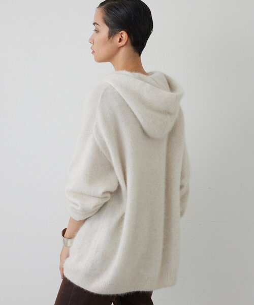 THE PAUSE(ザ ポーズ)の「【THE PAUSE】ファーニットフーディープルオーバー(ニット/セーター・レディース・グレー/ライトベージュ・FREE)」の14枚目の写真