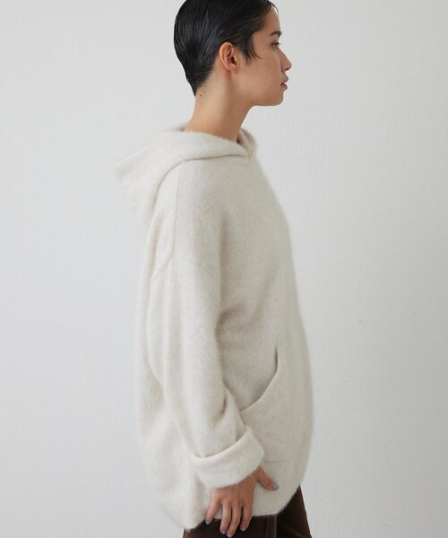 THE PAUSE(ザ ポーズ)の「【THE PAUSE】ファーニットフーディープルオーバー(ニット/セーター・レディース・グレー/ライトベージュ・FREE)」の15枚目の写真