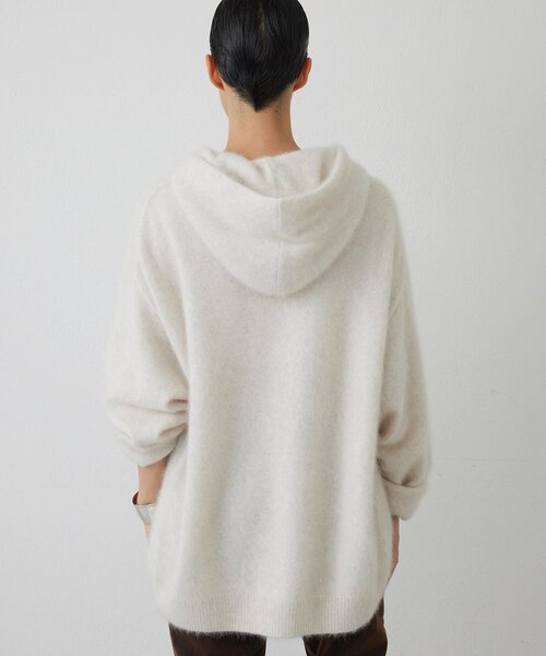 THE PAUSE(ザ ポーズ)の「【THE PAUSE】ファーニットフーディープルオーバー(ニット/セーター・レディース・グレー/ライトベージュ・FREE)」の16枚目の写真