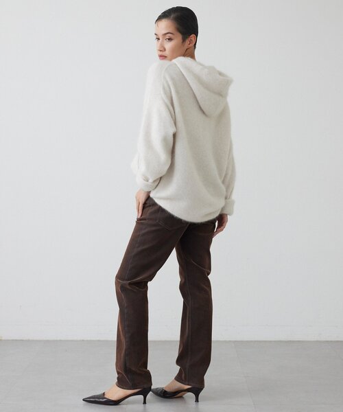 THE PAUSE(ザ ポーズ)の「【THE PAUSE】ファーニットフーディープルオーバー(ニット/セーター・レディース・グレー/ライトベージュ・FREE)」の20枚目の写真