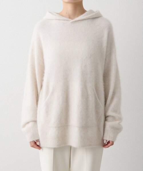 THE PAUSE(ザ ポーズ)の「【THE PAUSE】ファーニットフーディープルオーバー(ニット/セーター・レディース・グレー/ライトベージュ・FREE)」の21枚目の写真