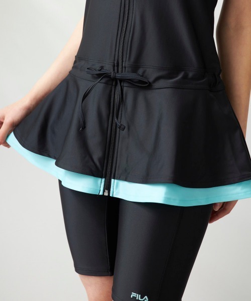 FILA(フィラ)の「【FILA/フィラ】レディースフィットネス水着 セパレート水着 チュニック フリル 体型カバー ヨガウェア ピラティス トレーニングウェア(水着・レディース・ブラック×ピンク/ブラック×グリーン・LARGE/X-LARGE/XX-LARGE/XXX-LARGE/MEDIUM)」の18枚目の写真