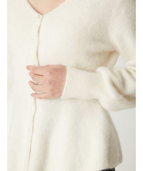 フォックスカシミアペプラムカーディガン