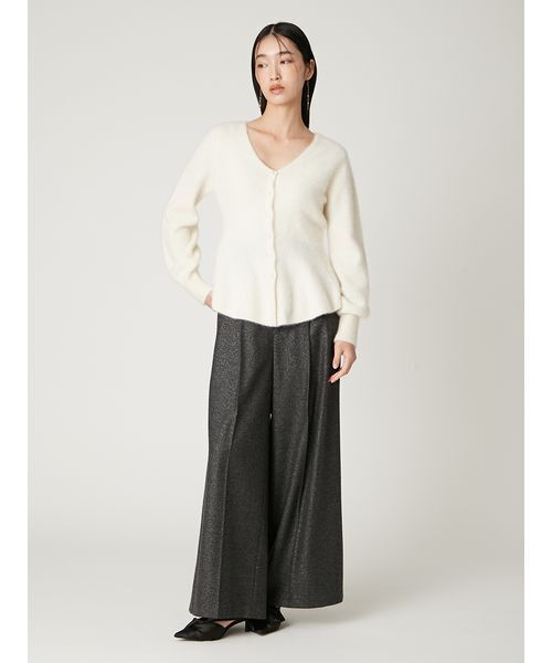 フォックスカシミアペプラムカーディガン