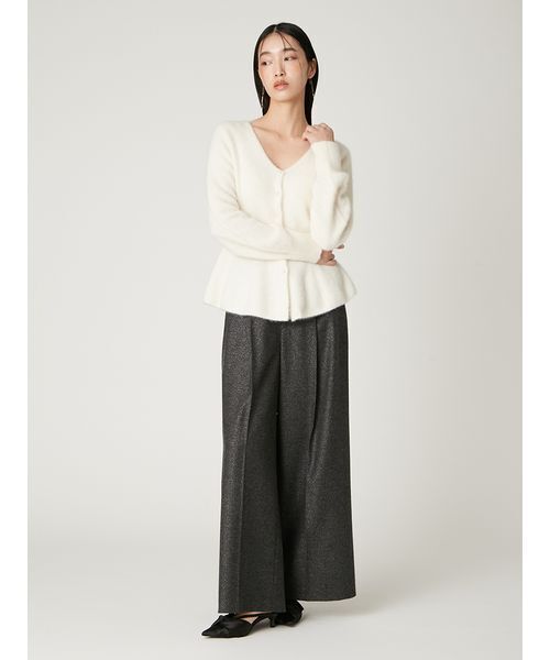 フォックスカシミアペプラムカーディガン