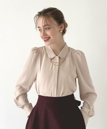 an another angelus | ローズカメオブローチ付きブラウス(シャツ/ブラウス)