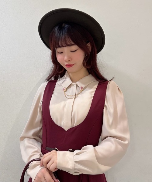 an another angelus(アンアナザーアンジェラス)の「ローズカメオブローチ付きブラウス/fint フィント(シャツ/ブラウス・レディース・ピンクベージュ/オフホワイト・FREE)」の20枚目の写真