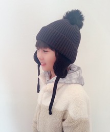 VIBGYOR（ヴィブジョー）の「lulunoix/耳付きニット帽 N15167（ニットキャップ/ビーニー）」