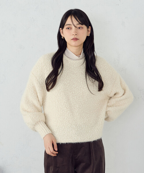 COMME CA ISM(コムサイズム)の「ネップシャギー 2WAY カーディガン(カーディガン/ボレロ・レディース・ブラック系/アイボリー・FREE)」の10枚目の写真