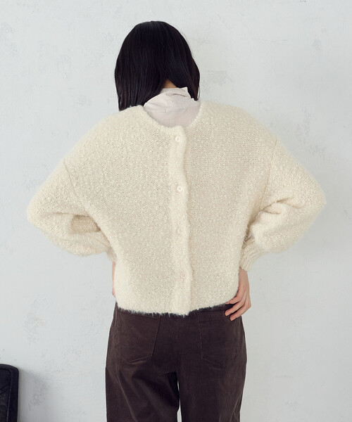 COMME CA ISM(コムサイズム)の「ネップシャギー 2WAY カーディガン(カーディガン/ボレロ・レディース・ブラック系/アイボリー・FREE)」の11枚目の写真