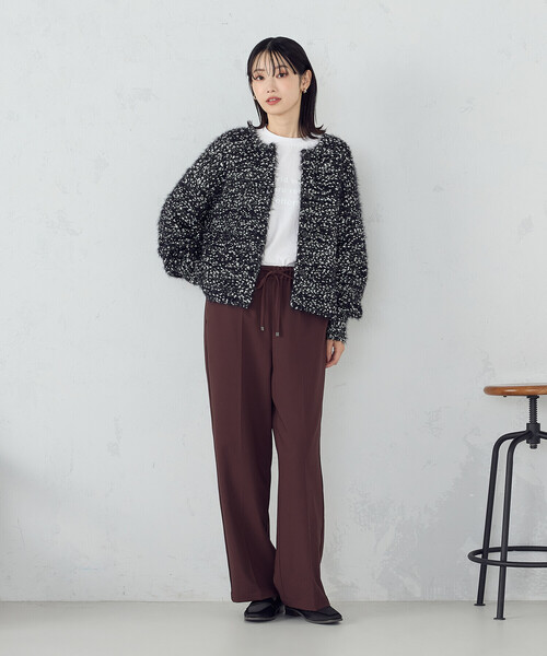 COMME CA ISM(コムサイズム)の「ネップシャギー 2WAY カーディガン(カーディガン/ボレロ・レディース・ブラック系/アイボリー・FREE)」の12枚目の写真