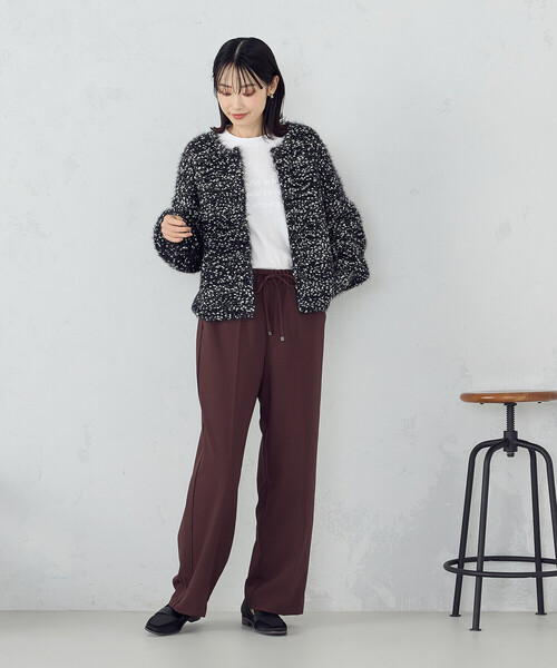 COMME CA ISM(コムサイズム)の「ネップシャギー 2WAY カーディガン(カーディガン/ボレロ・レディース・ブラック系/アイボリー・FREE)」の13枚目の写真