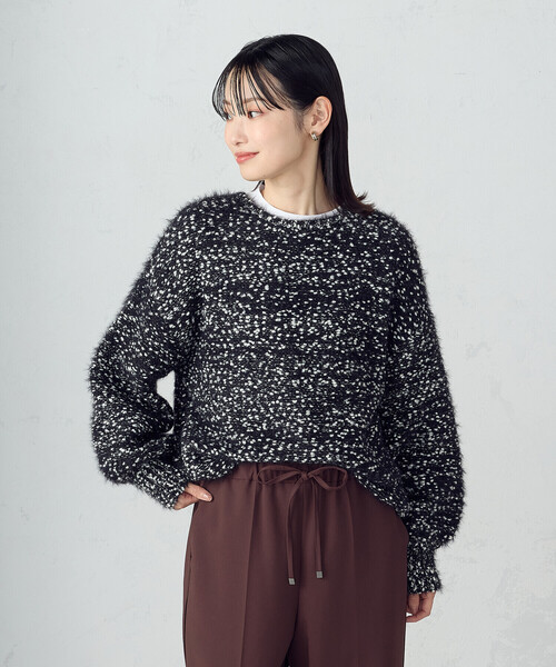 COMME CA ISM(コムサイズム)の「ネップシャギー 2WAY カーディガン(カーディガン/ボレロ・レディース・ブラック系/アイボリー・FREE)」の17枚目の写真