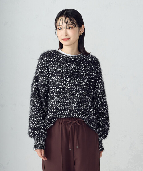 COMME CA ISM(コムサイズム)の「ネップシャギー 2WAY カーディガン(カーディガン/ボレロ・レディース・ブラック系/アイボリー・FREE)」の18枚目の写真