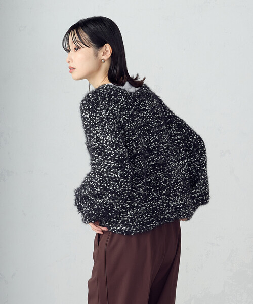 COMME CA ISM(コムサイズム)の「ネップシャギー 2WAY カーディガン(カーディガン/ボレロ・レディース・ブラック系/アイボリー・FREE)」の19枚目の写真