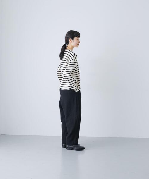 かぐれ（カグレ）の「コットンフライススナップカーディガン（カーディガン/ボレロ・レディース・ブラック/ストライプ・FREE）」の22枚目の写真